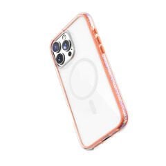 Apple iPhone 16 Pro Max Kılıf M-safe Şarj Özellikli Raptic AirJoy Serisi Boncuk Tasarımlı Şeffaf Kılıf