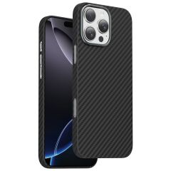Keephone iPhone 16 Pro Max Kevlar Magsafe Kılıf Siyah