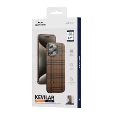 Keephone iPhone 15 Pro Max Scots Kevlar Magsafe Kılıf - Çöl Titanyum
