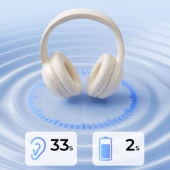 Wiwu TD-01 Bach Serisi Katlanabilir Kulak Üstü Bluetooth Kulaklık Krem 