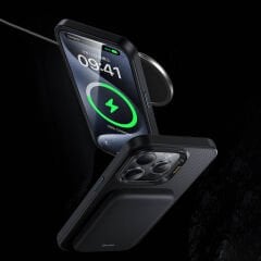 Apple iPhone 15 Pro Kılıf M-safe Şarj Özellikli Karbon Fiber Benks Montage Hybrid ArmorPro Kevlar Kılıf