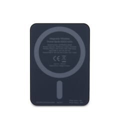 Guess Orjinal Lisanslı M-safe Şarj Özellikli Metal Yazı Logolu Powerbank 5000mAh 15W Siyah