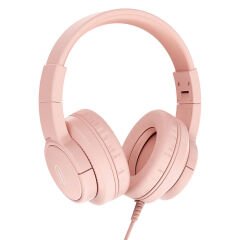 Wiwu KTD-01 Hi-Fi Ses Kaliteli Kablolu Katlanabilir 3.5mm Kulak Üstü Kulaklık Pembe 
