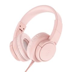 Wiwu KTD-01 Hi-Fi Ses Kaliteli Kablolu Katlanabilir 3.5mm Kulak Üstü Kulaklık Pembe 