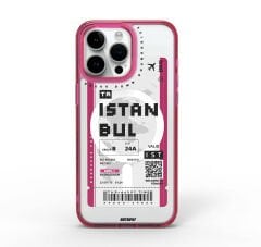 Apple iPhone 15 Pro Max Kılıf M-safe Şarj Özellikli Bilet Desenli Wiwu Turkey B Serisi Kılıf