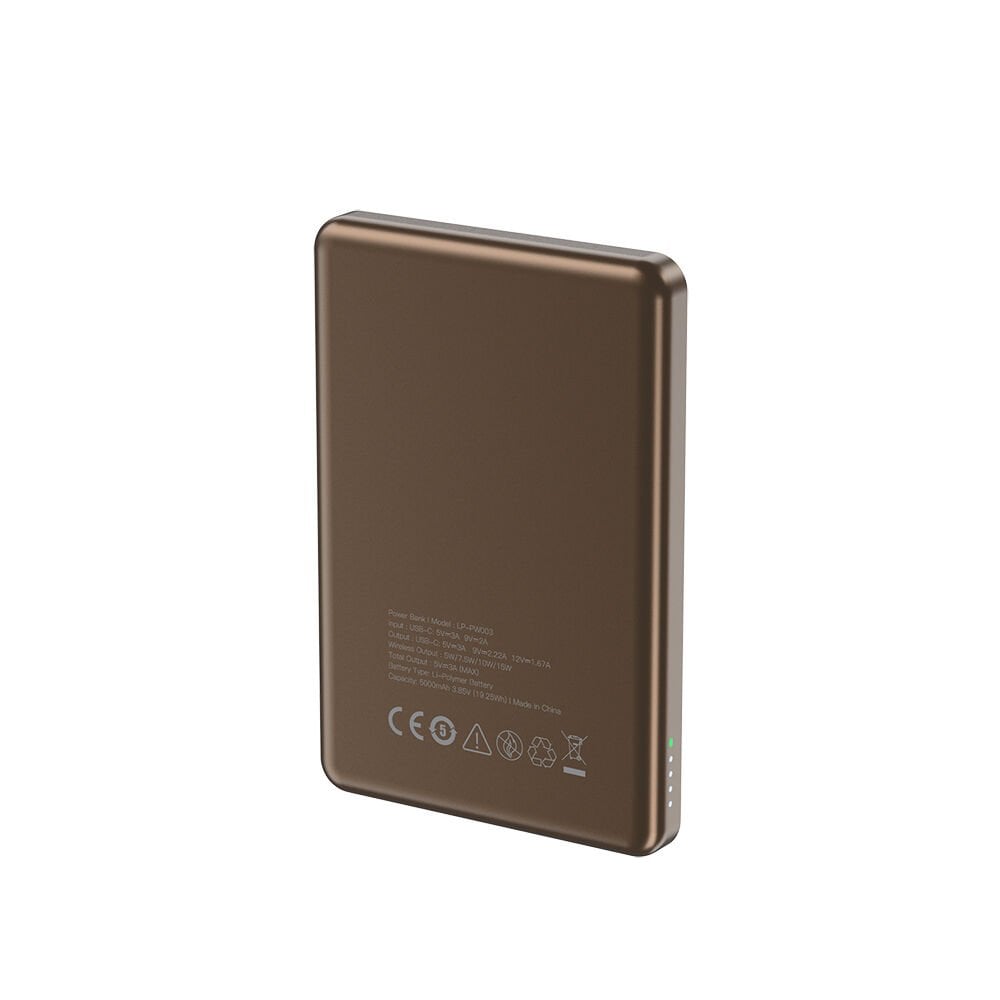 Lapas LP-PW003 Ultra İnce Hızlı Şarj Özellikli Wireless Powerbank 5000mAh 15W