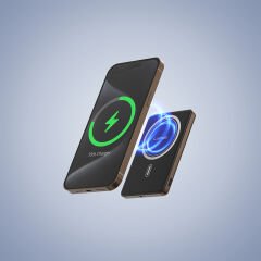 Lapas LP-PW003 Ultra İnce Hızlı Şarj Özellikli Wireless Powerbank 5000mAh 15W Gold