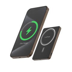 Lapas LP-PW003 Ultra İnce Hızlı Şarj Özellikli Wireless Powerbank 5000mAh 15W Gold