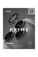 Uniq iPhone 17 Pro / 17 Pro Max Optix Çelik Çerçeveli Sapphire Kamera Lens Koruyucu