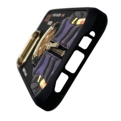 iPhone 16 Pro 3D Gerçek Nakış İşlemeli Kabartmalı Gözlük Fermuar Mont Gorilla Detaylı Cool Cute 2.0 Silikon Kılıf