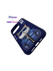 Nimmy iPhone 16 Pro Max Uyumlu 3D Gözlük Fermuar Kedi Detaylı Nakış İşlemeli Kabartmalı Cool Cute Kılıf