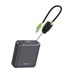 TRUSMI PB06-01 PD22.5W Dijital Göstergeli Powerbank 10000mAh Dahili USB-C Kablolu Siyah