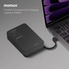 MOMAX IP159D POWER F.PASS⁺ 20000MAH DAHİLİ KABLOLU MAGSAFE POWERBANK (SİYAH)