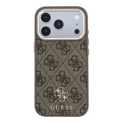 Apple iPhone 17 Pro Kılıf Guess Orjinal Lisanslı M-safe Şarj Özellikli Small 4G Classic Logolu Kapak