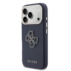 Apple iPhone 17 Pro Kılıf Guess Orjinal Lisanslı 4G Büyük Metal Kamera Çerçeveli PU Deri Resin Kapak
