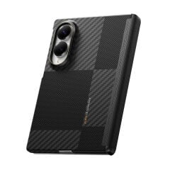 Galaxy Z Fold 8 Kılıf M-safe Şarj Özellikli Metal Kamera Çerçeveli Raptic Aramid SkinPro Serisi Karbon Kapak