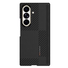 Galaxy Z Fold 8 Ultra Kılıf M-safe Şarj Özellikli Metal Kamera Çerçeveli Raptic Aramid SkinPro Serisi Karbon Kapak