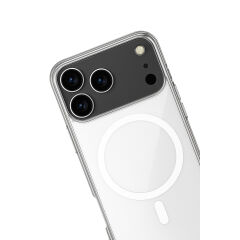 Newface Apple iPhone 17 Pro Kılıf Magneticsafe Şeffaf Silikon - Şeffaf