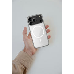 Newface Apple iPhone 17 Pro Kılıf Magneticsafe Şeffaf Silikon - Şeffaf