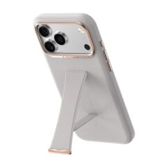 Apple iPhone 17 Pro Max Kılıf M-Safe Şarj Özellikli Standlı Udemos İndependence Serisi Kapak