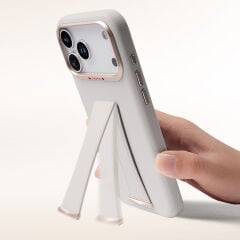 Apple iPhone 17 Pro Max Kılıf M-Safe Şarj Özellikli Standlı Udemos İndependence Serisi Kapak