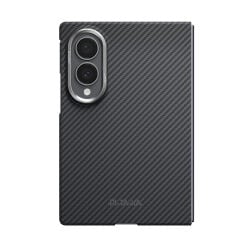 Galaxy Z Fold 8 Kılıf M-safe Şarj Özellikli 600D Aramid Karbon Fiber Pitaka Edge Serisi Black-Grey Twill Kapak