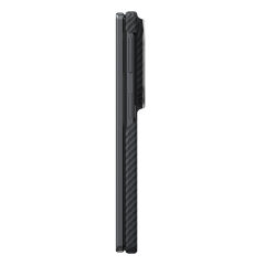Galaxy Z Fold 8 Kılıf M-safe Şarj Özellikli 600D Aramid Karbon Fiber Pitaka Edge Serisi Black-Grey Twill Kapak