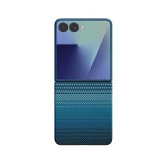Galaxy Z Flip 7 Kılıf M-safe Şarj Özellikli Aramid Karbon Fiber Pitaka Tactile Woven Sunset-Moonrise Serisi Kapak
