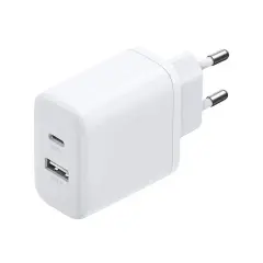 Ugreen X227 20W GaN Duvar Şarj Cihazı 1x USB-A 1x USB-C Beyaz 