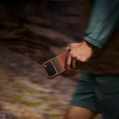 Apple iPhone 17 Pro Max Kılıf M-safe Şarj Özellikli Pitaka Tactile Woven Sunset-Moonrise Aramid Pro Guard Serisi Karbon Kapak