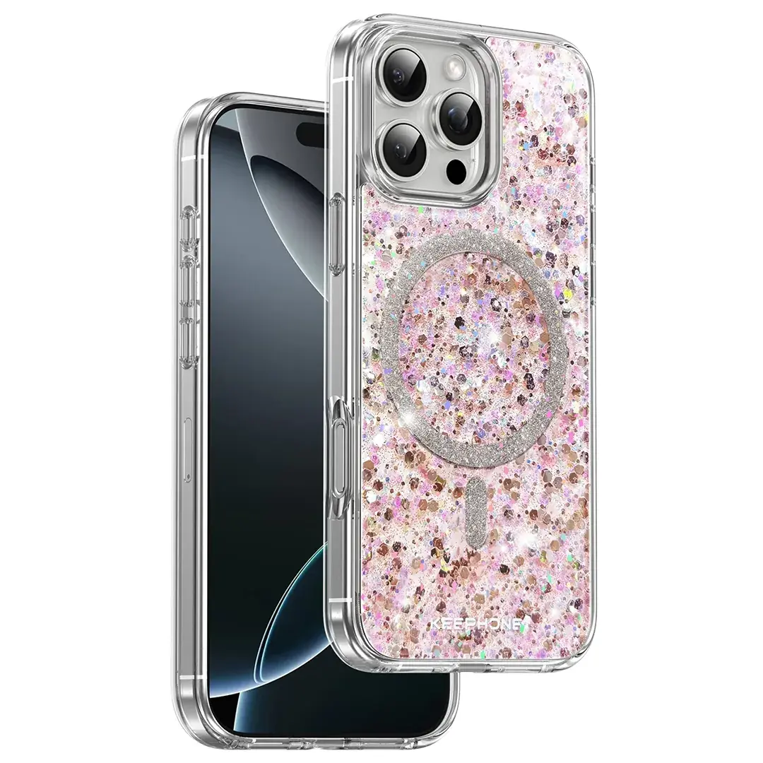 KEEPHONE iPhone 16 Pro Max Interstellar Glitter Magsafe Kılıf