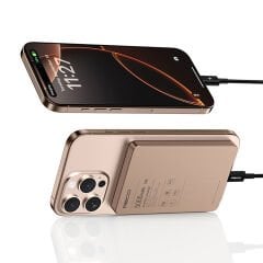 Recci RP33 PD 20W Ultra Thin LED Indicator Fast Charging Wireless Powerbank 15W 5000mAh