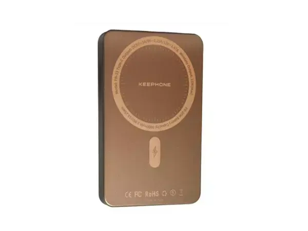 Keephone PB33 Lucci 5.000 mAh 20W Type-C 15W Kablosuz Şarj PD Magsafe Powerbank Çöl Titanyum