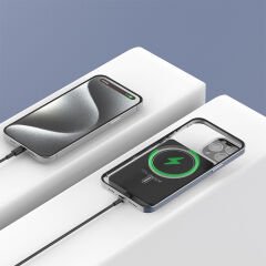 Lapas LP-PW003 Ultra İnce Hızlı Şarj Özellikli Wireless Powerbank 5000mAh 15W Gri