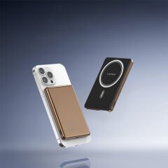 Lapas LP-PW003 Ultra İnce Hızlı Şarj Özellikli Wireless Powerbank 5000mAh 15W Gold