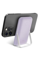 Uniq Hoveo 5.000mAh Manyetik PD Kablosuz Type-C Standlı Powerbank Lila