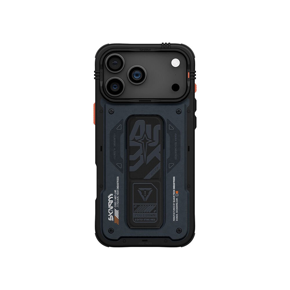 Apple iPhone 17 Pro Max Kılıf Desenli Airbag Tasarımlı Standlı Skinarma Aegis Kılıf