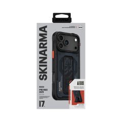 Apple iPhone 17 Pro Max Kılıf Desenli Airbag Tasarımlı Standlı Skinarma Aegis Kılıf