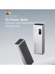 Cuktech 15 Powerbank 20000 Mah 150 W Pd3.1 Süper Hızlı Şarj | 3 Port LED Ekranlı Laptop, Macbook, iPhone Uyumlu