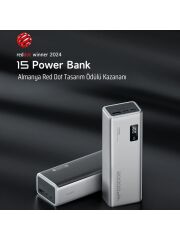 Cuktech 15 Powerbank 20000 Mah 150 W Pd3.1 Süper Hızlı Şarj | 3 Port LED Ekranlı Laptop, Macbook, iPhone Uyumlu