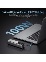 Cuktech 10 Powerbank 10000 Mah 150 W Pd3.1 Süper Hızlı Şarj | 2 Port Taşınabilir Şarj Cihazı – Laptop, Iphone, Samsung U