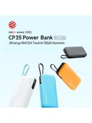 Cuktech 25 Powerbank 20000 Mah 55 W Pd3.0 Hızlı Şarj | 2 Port Type-C + Usb-A | Laptop, Iphone, Samsung Uyumlu