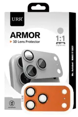 URR Apple iPhone 17 Pro Max Armor 3D Kamera Lens Koruyucu Turuncu