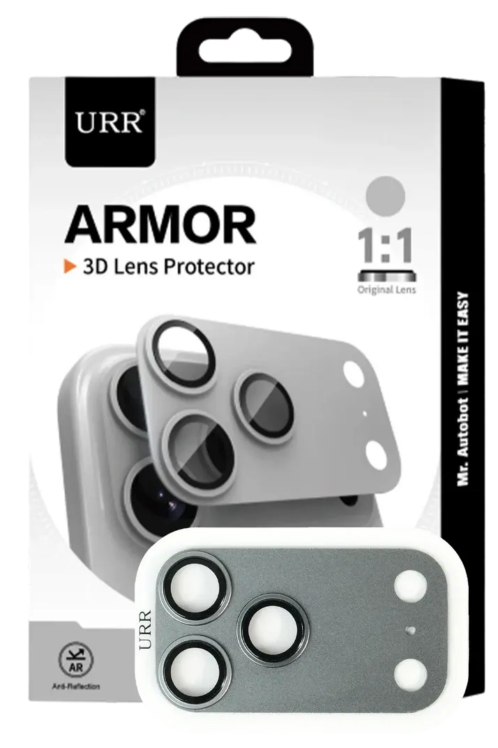 URR Apple iPhone 17 Pro Max Armor 3D Kamera Lens Koruyucu Natural