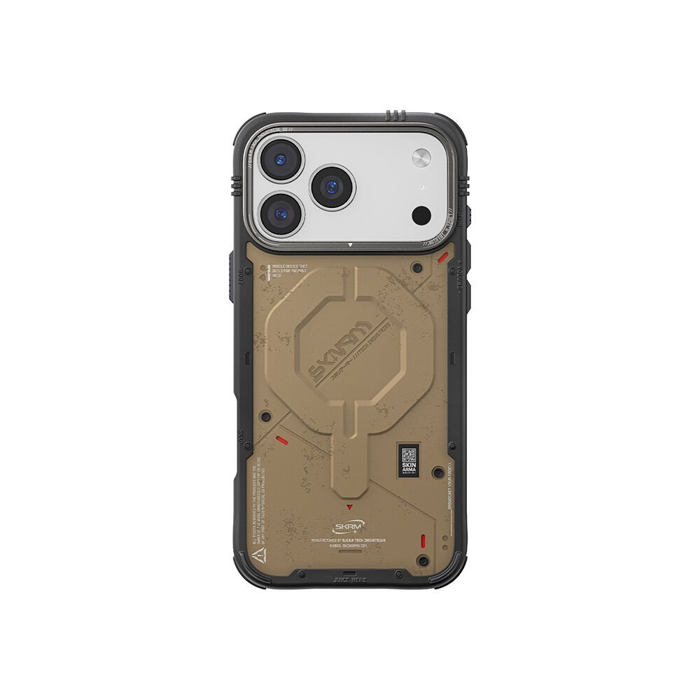 Apple iPhone 17 Pro Max Kılıf M-Safe Şarj Özellikli Airbag Tasarımlı Skinarma Vigor Kılıf Kahverengi