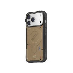Apple iPhone 17 Pro Max Kılıf M-Safe Şarj Özellikli Airbag Tasarımlı Skinarma Vigor Kılıf Kahverengi