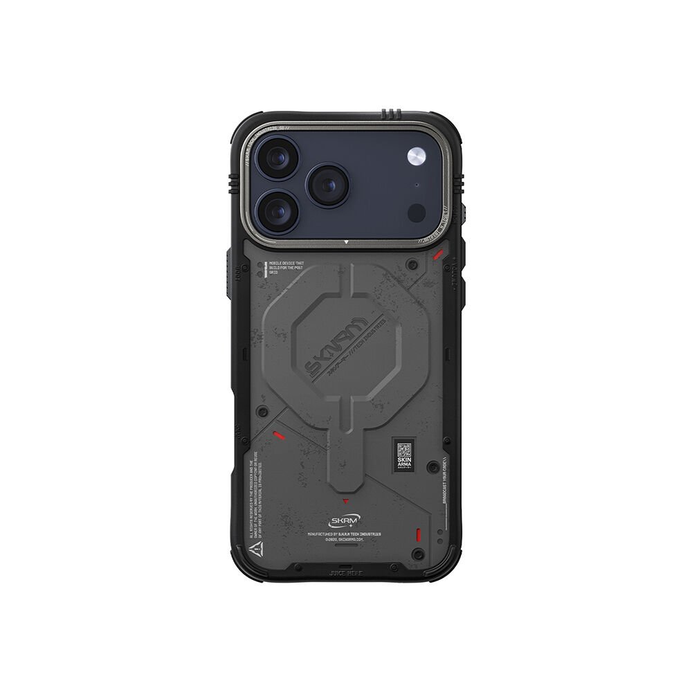 Apple iPhone 17 Pro Max Kılıf M-Safe Şarj Özellikli Airbag Tasarımlı Skinarma Vigor Kılıf Gri