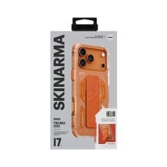 Apple iPhone 17 Pro Max Kılıf M-safe Şarj Özellikli Teknoloji Desenli Skinarma Helio Mag Charge Standlı Kılıf