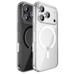 Apple iPhone 17 Pro Max Kılıf M-safe Şarj Özellikli Transparan Sert PC Wlons Pita Kılıf