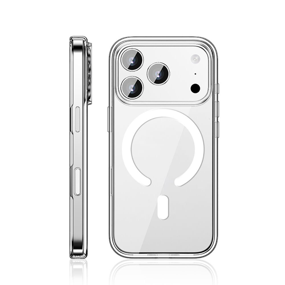 Apple iPhone 17 Pro Max Kılıf M-safe Şarj Özellikli Transparan Sert PC Wlons Pita Kılıf